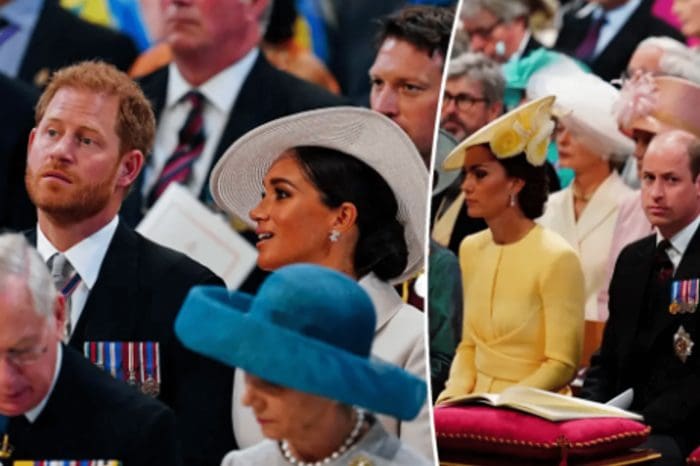 Kate Middleton and Prince William sat away from Meghan Markle and Prince Harry at the anniversary service