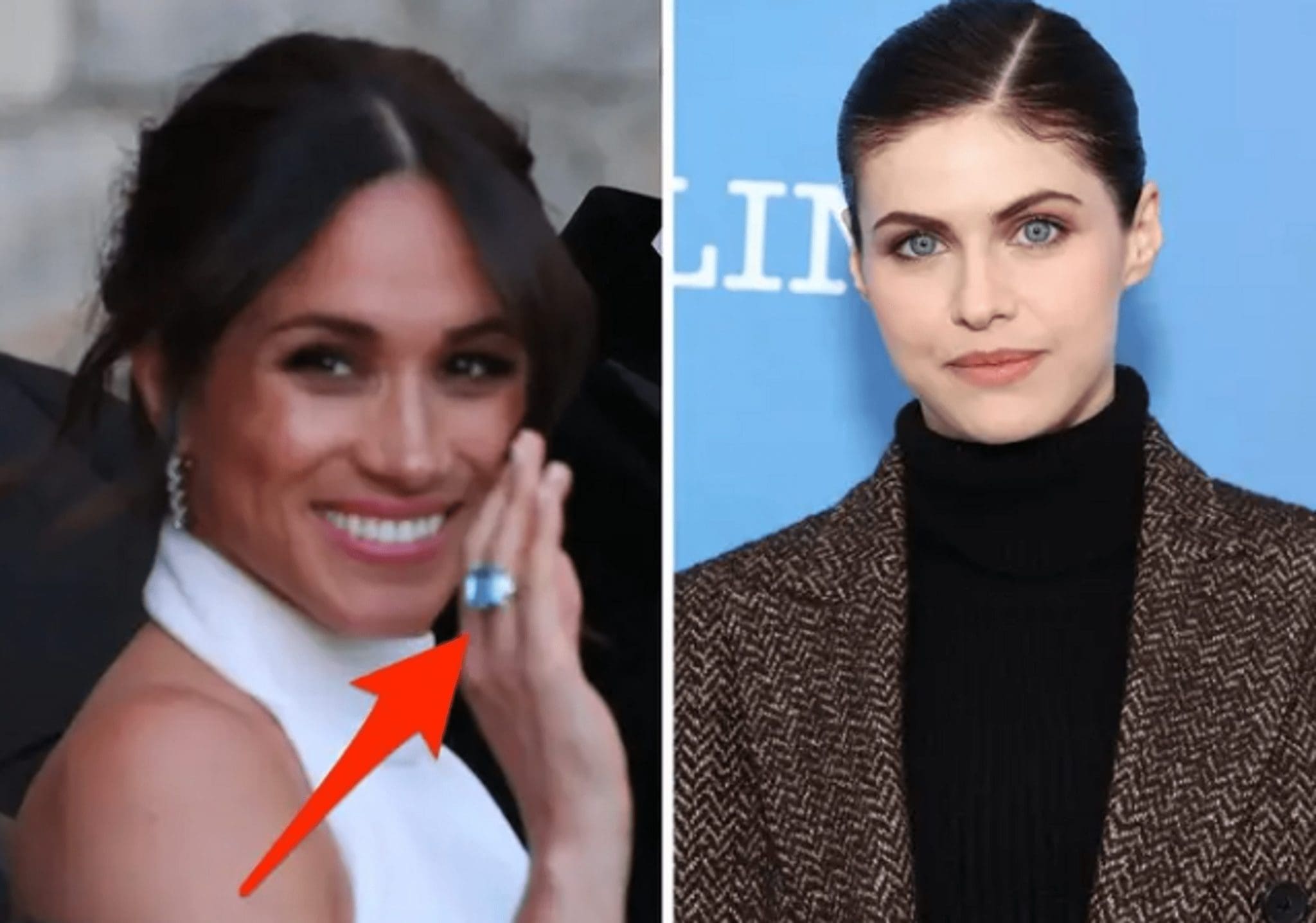 The Engagement Ring Of Meghan Markle Was Imitated By Actress Alexandra Daddario