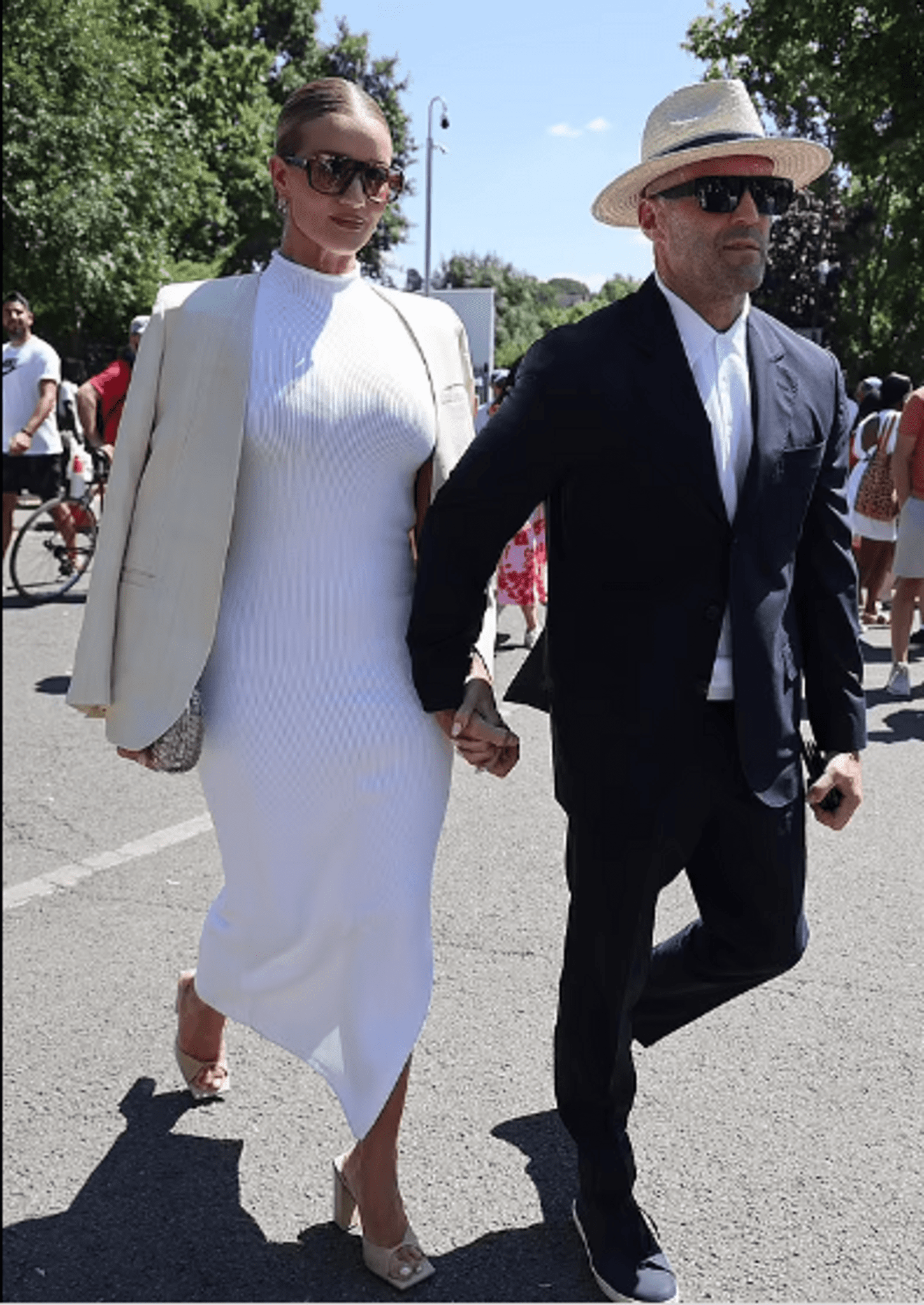 Rosie Huntington-Whiteley And Jason Statham Arrived In The UK For A Tennis Tournament To Watch The Men's Singles Final