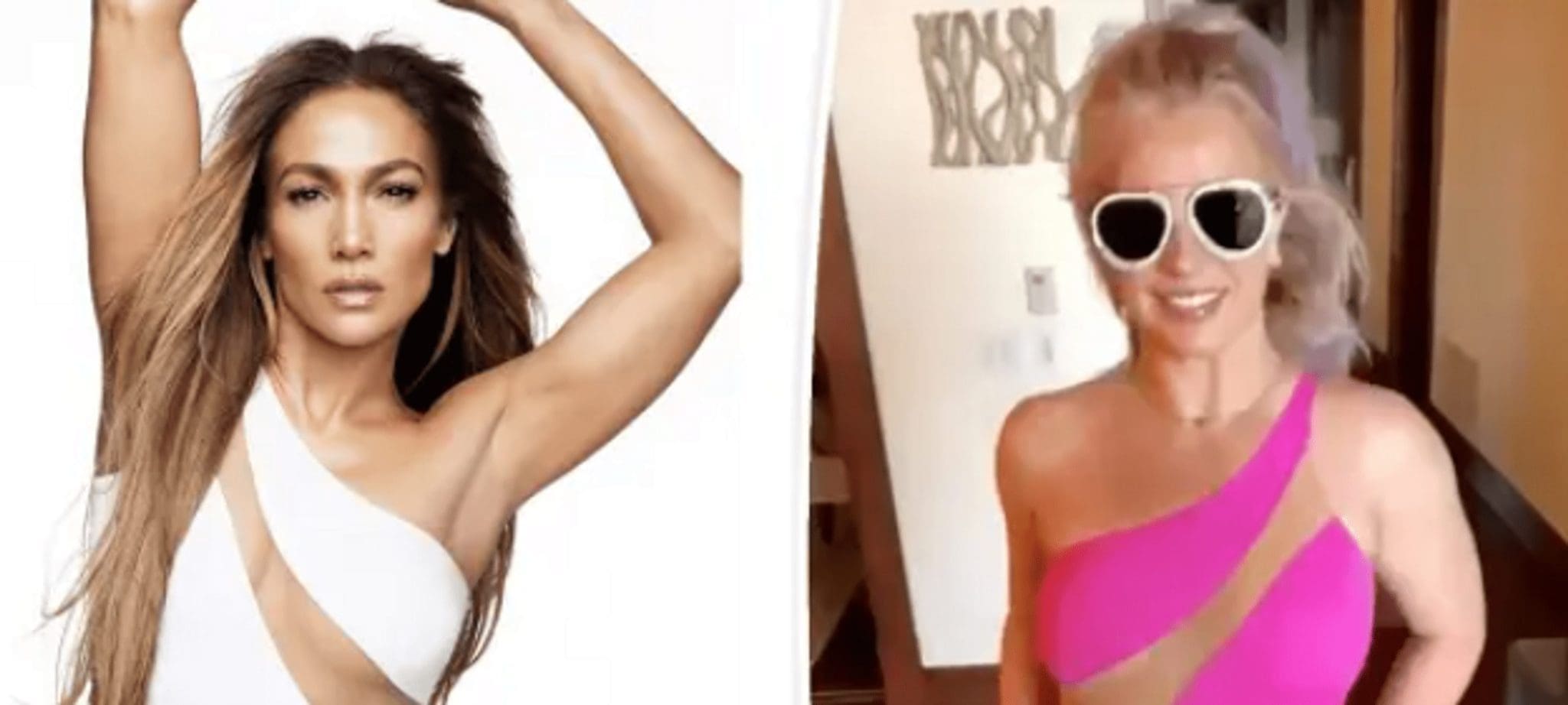 In Similar Swimwear, Jennifer Lopez, Britney Spears, And Kate Beckinsale Pose For A Photo