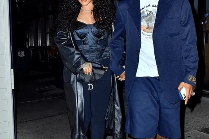When Holding Hands With Her Boyfriend A$AP Rocky, Rihanna Looks Stunning With A Shiny Corset Top And Cones Bra