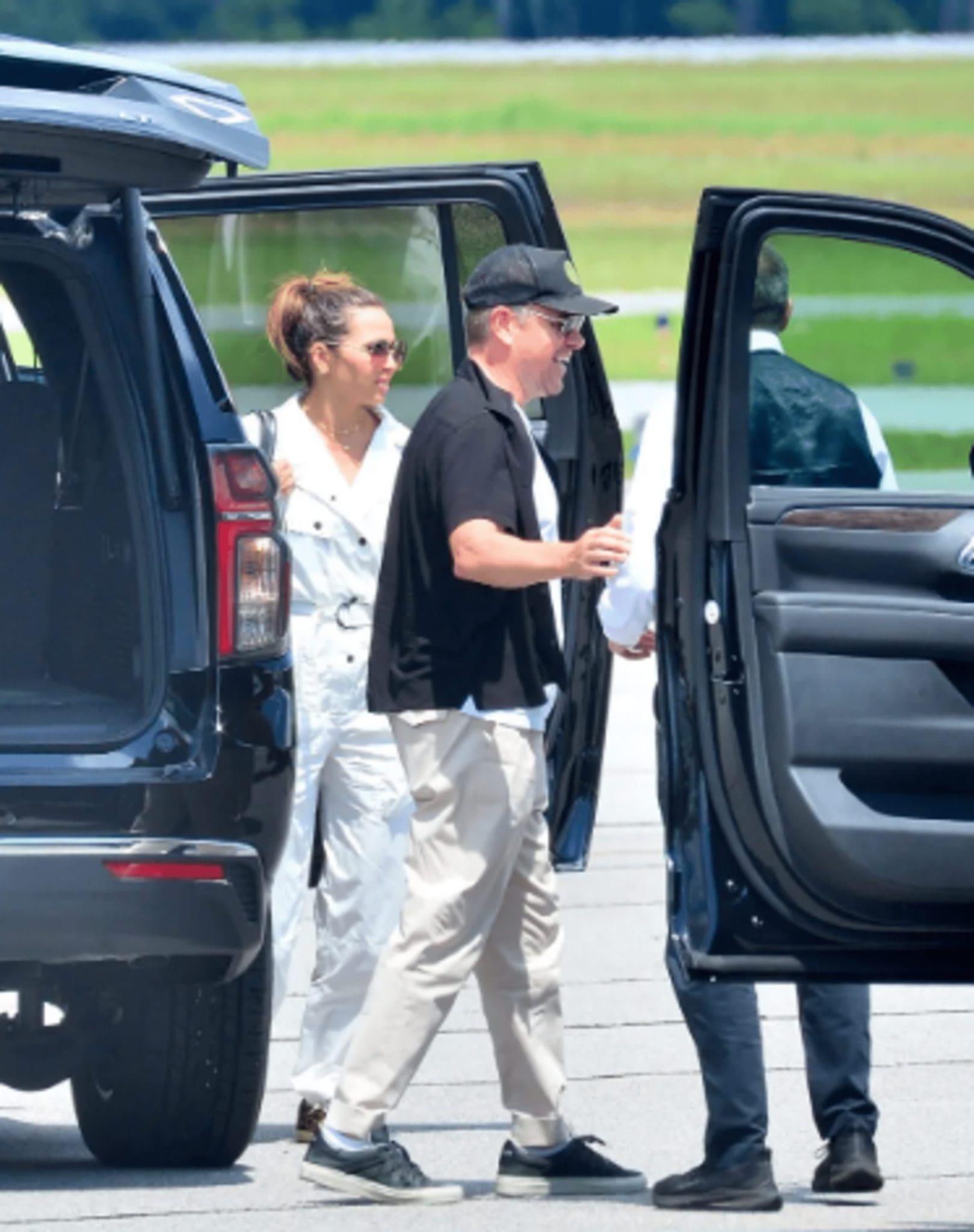 In Order To Attend The Wedding Of Ben Affleck And Jennifer Lopez, Matt Damon And His Wife Luciana Barroso Traveled To Georgia