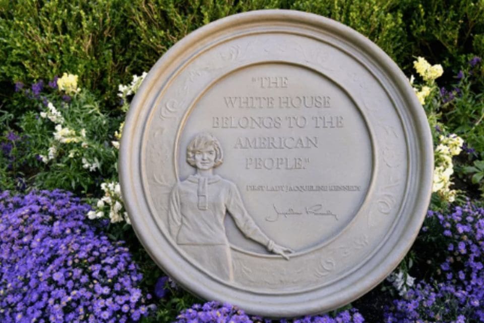 In A Sculpture Dedication Ceremony, Jill Biden Pays Tribute To Jackie Kennedy