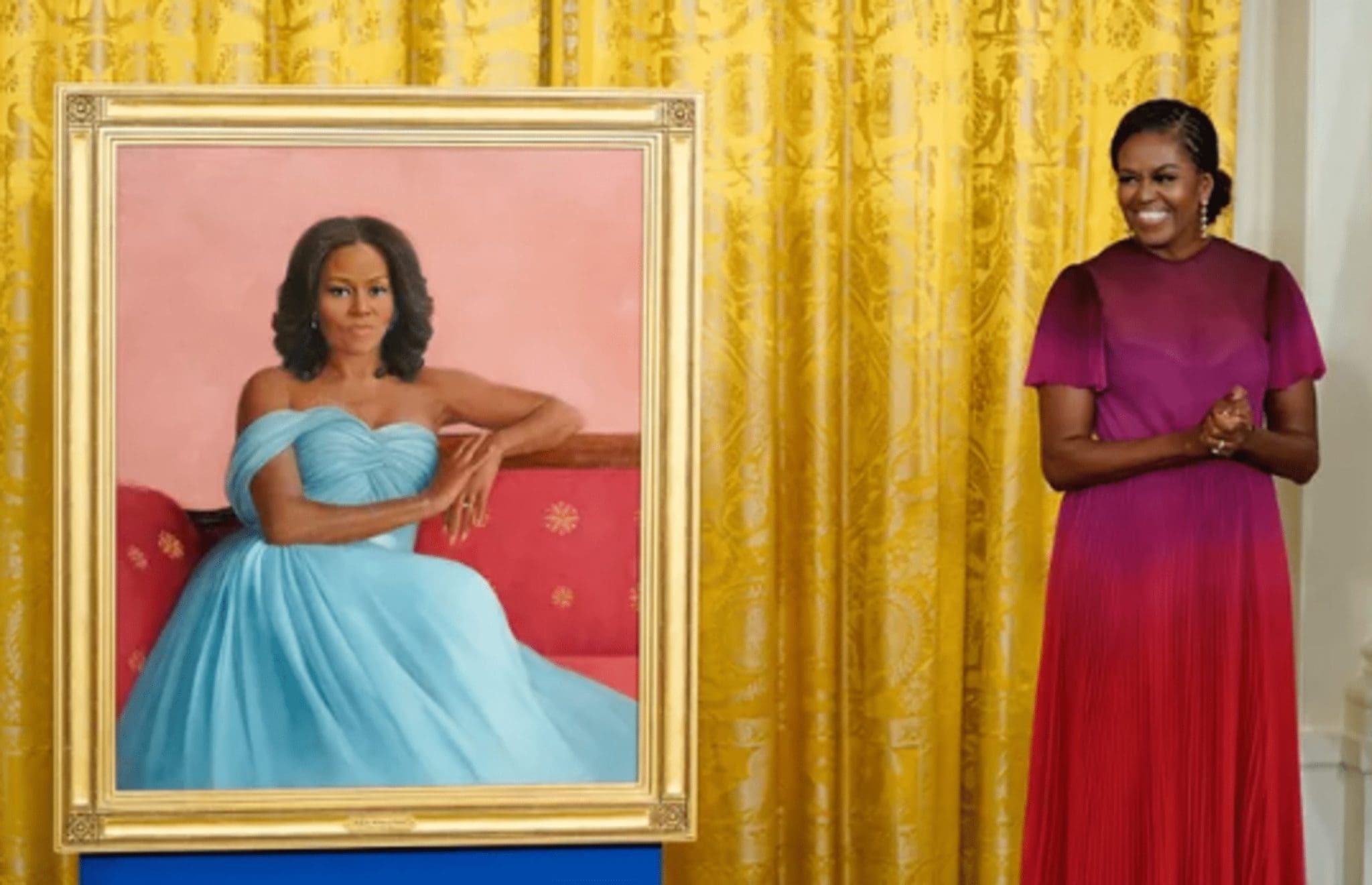 Michelle Obama Mentions Trump In General Terms During The Picture Unveiling