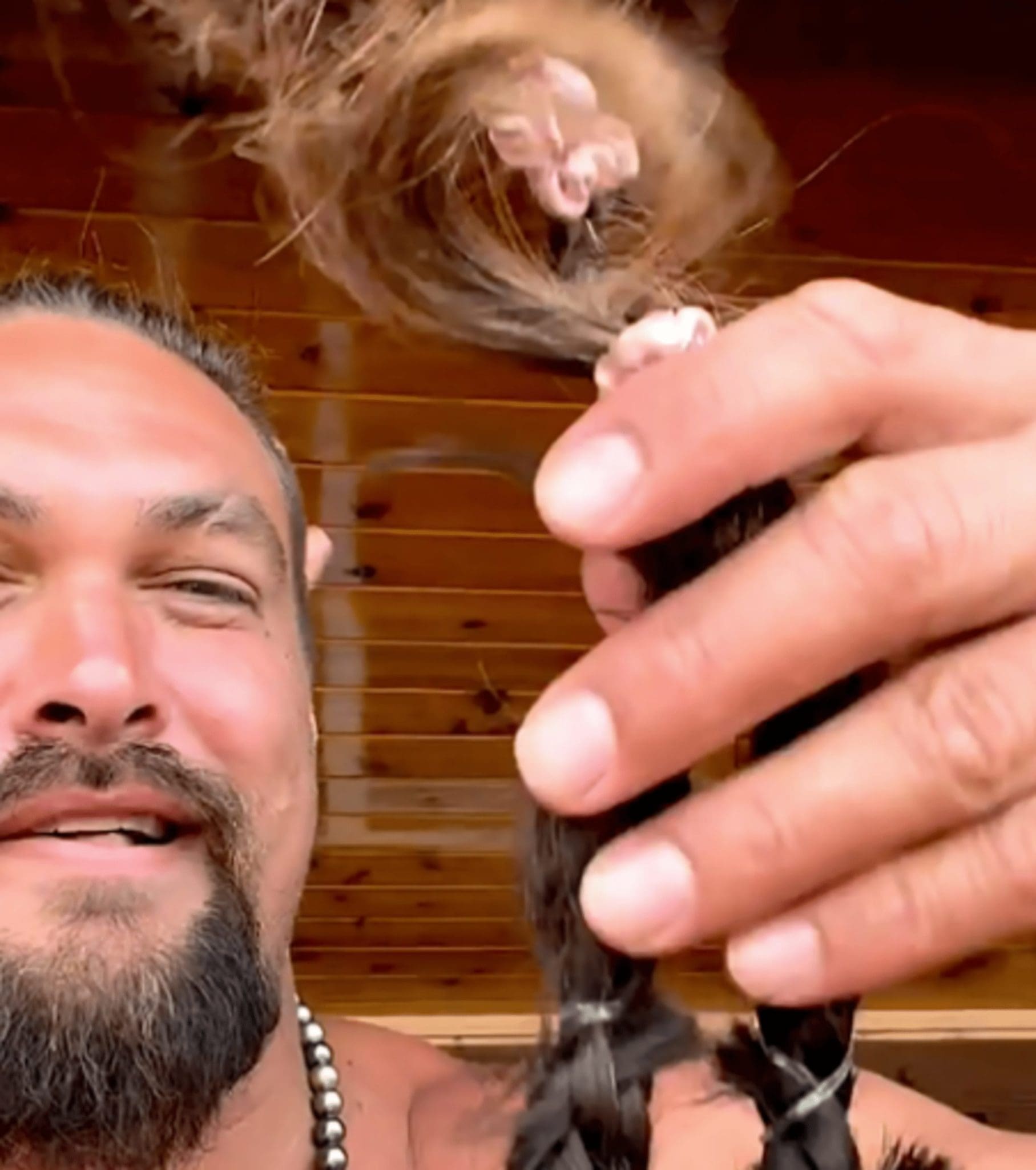 Jason Mamoa Shocked His Followers By Uploading A Video Of Himself Receiving An Extreme Haircut