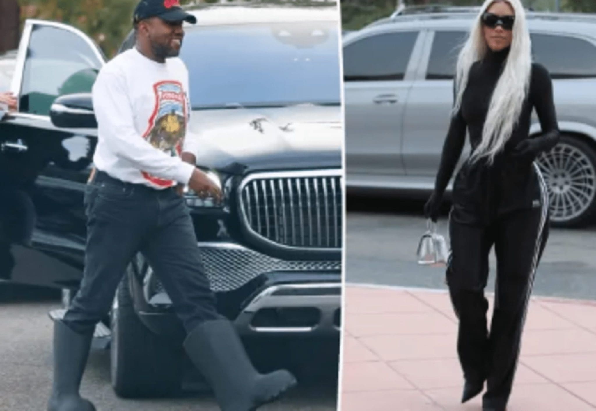 Both Kim and Kanye West go up solo to North West's basketball game.
