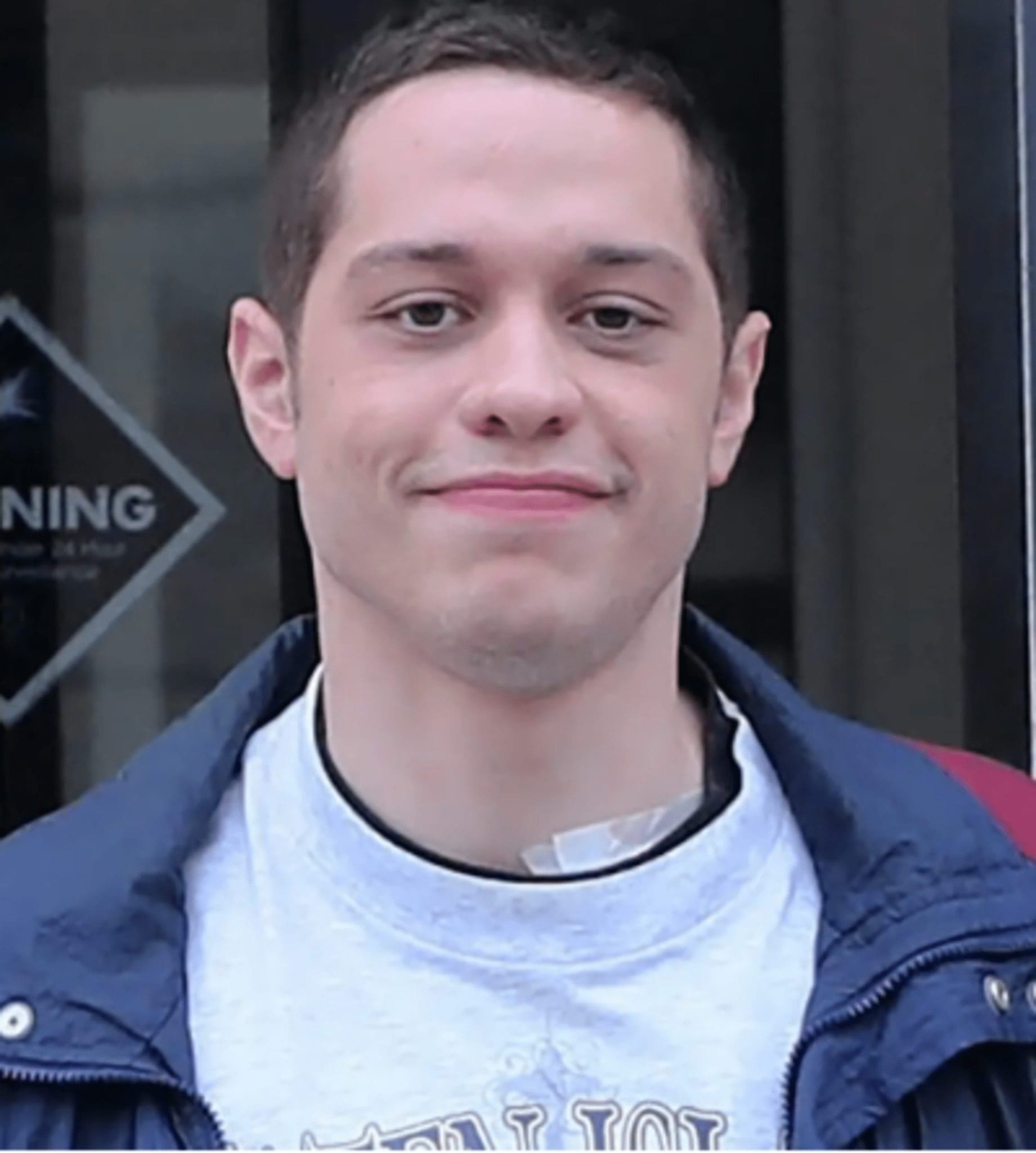During filming, Pete Davidson was seen with a bandage covering one of his many Kim Kardashian tattoos.