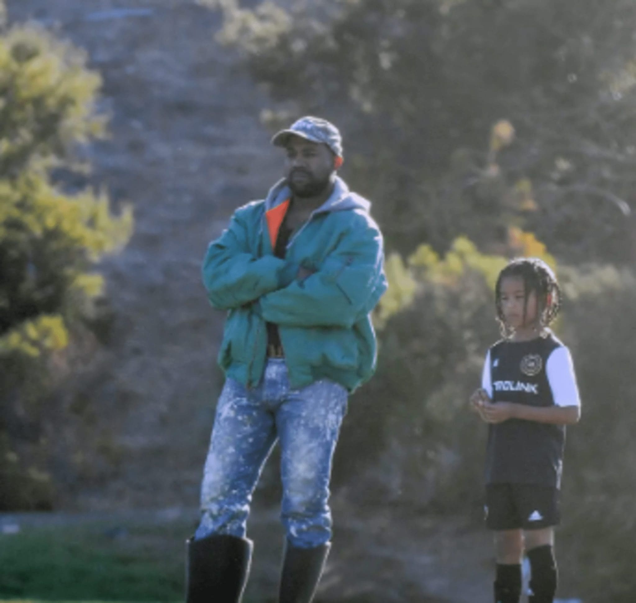 Fight breaks out between Kanye West and a parent at Saint's soccer game.